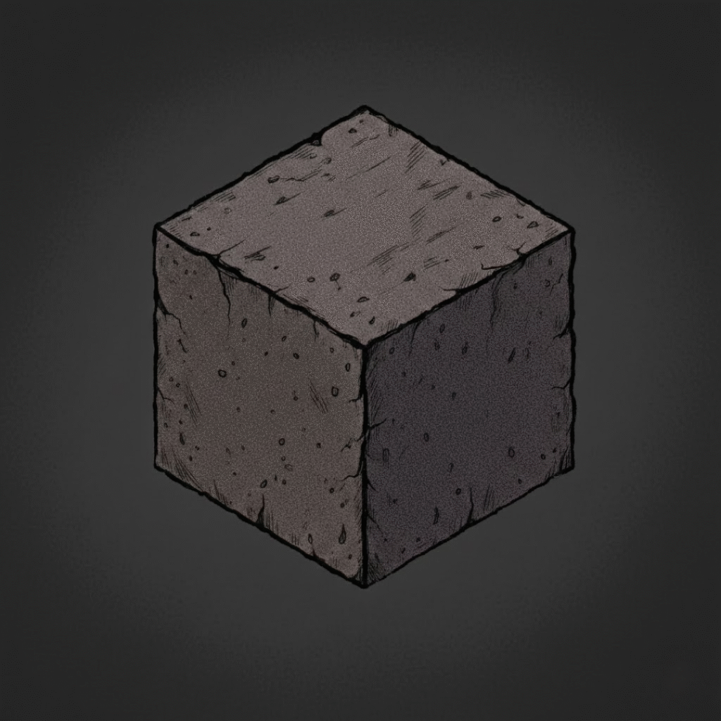 Cube charcoal