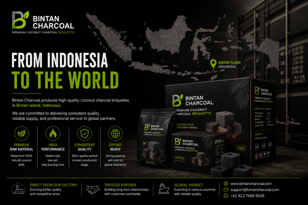 DG Charcoal Production by Bintan Charcoal Indonesia