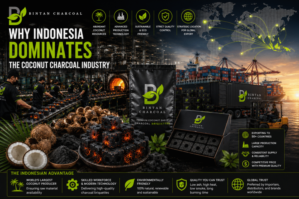 indonesia coconut shell charcoal factory