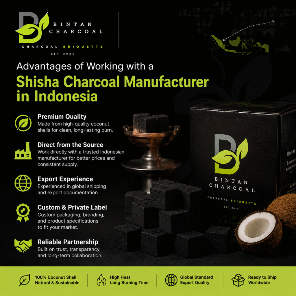 Advantages of Working with a Shisha Charcoal Manufacturer in Indonesia