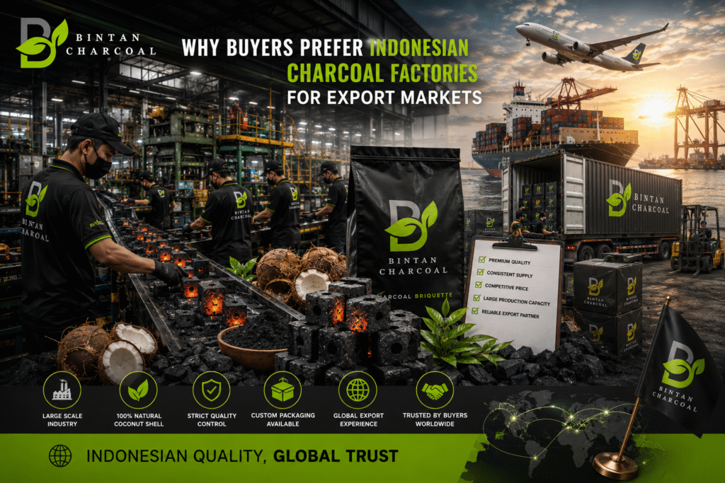 coconut shell charcoal for shisha factory in indonesia