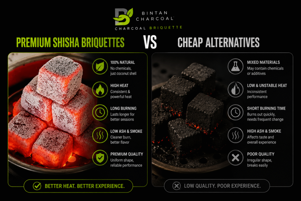 Premium Shisha Briquettes vs Cheap Alternatives: Which Is Better?