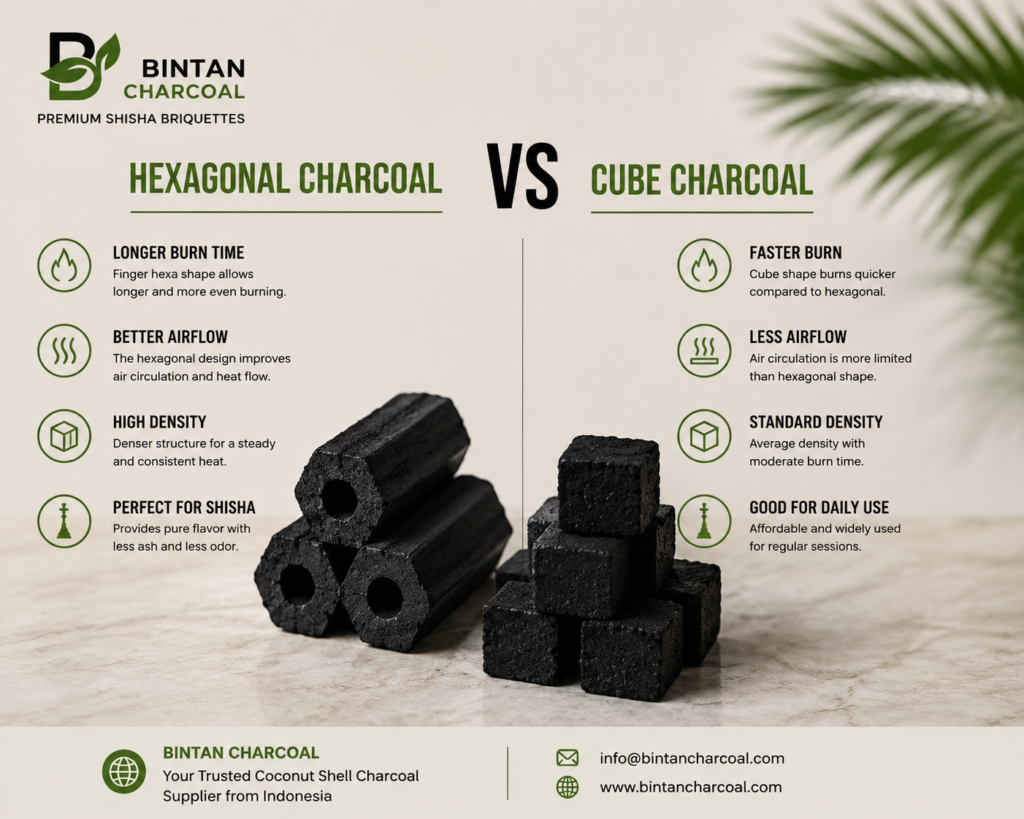 Hexagonal Charcoal vs Cube Charcoal: Which Is Better?