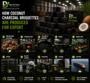 How Coconut Charcoal Briquettes Are Produced for Export