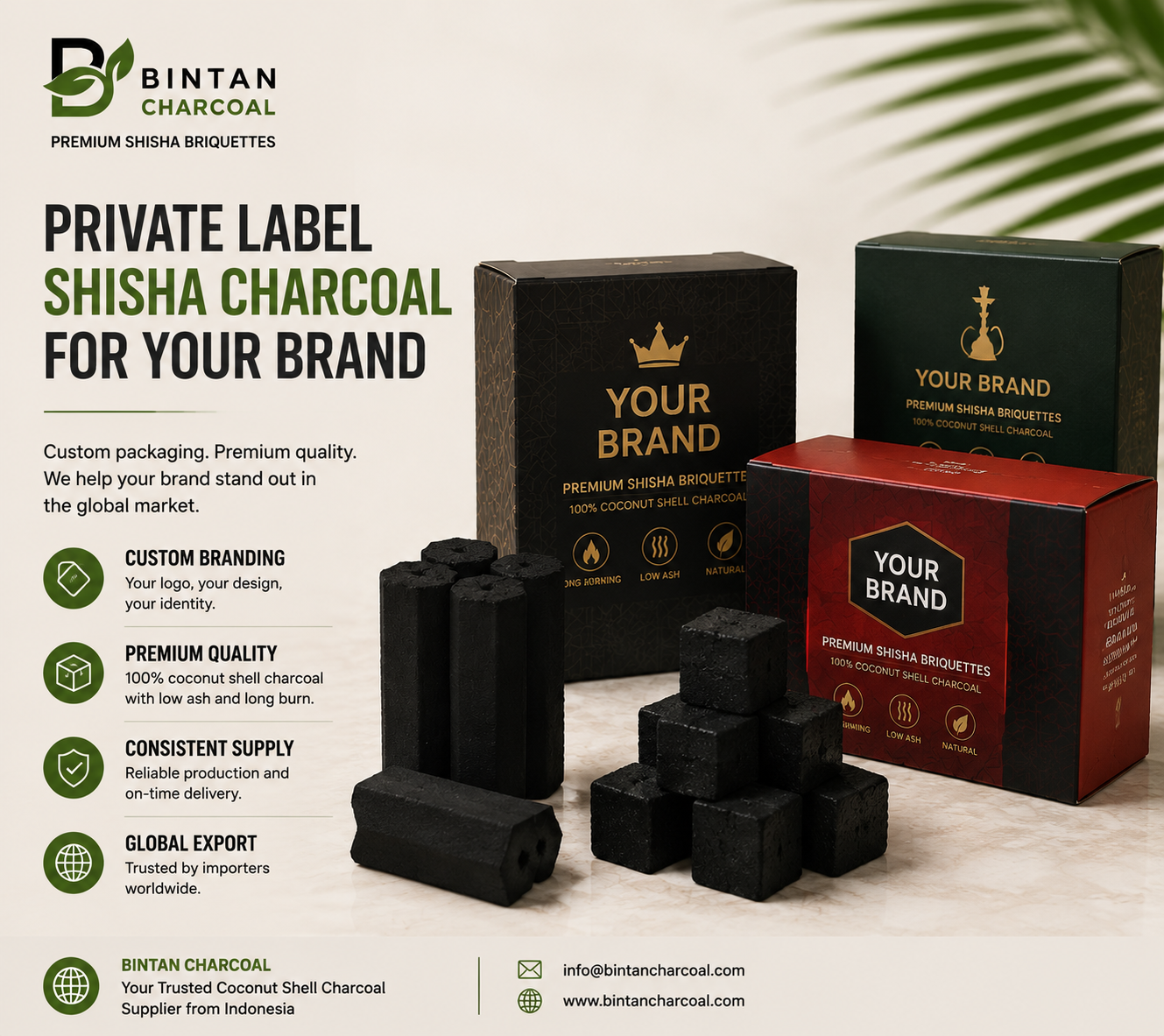 Private Label Shisha Charcoal for Your Brand