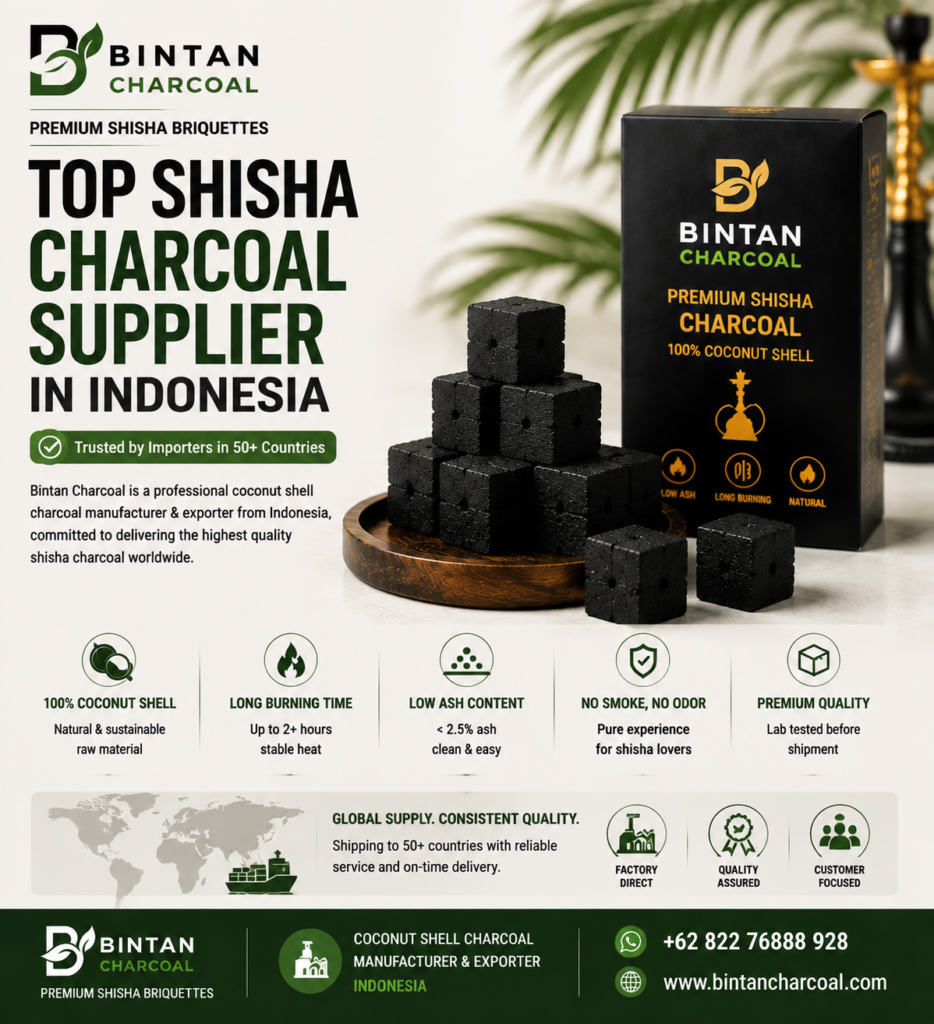 Top Shisha Charcoal Supplier in Indonesia | Bintan Charcoal