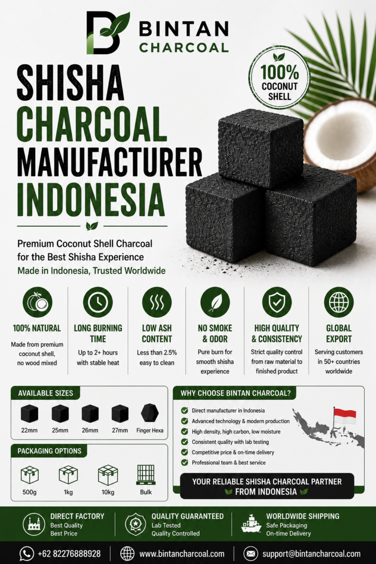 Shisha Charcoal Manufacturer Indonesia | Premium Coconut Charcoal