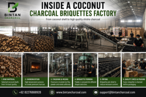 Inside a Coconut Charcoal Briquettes Factory