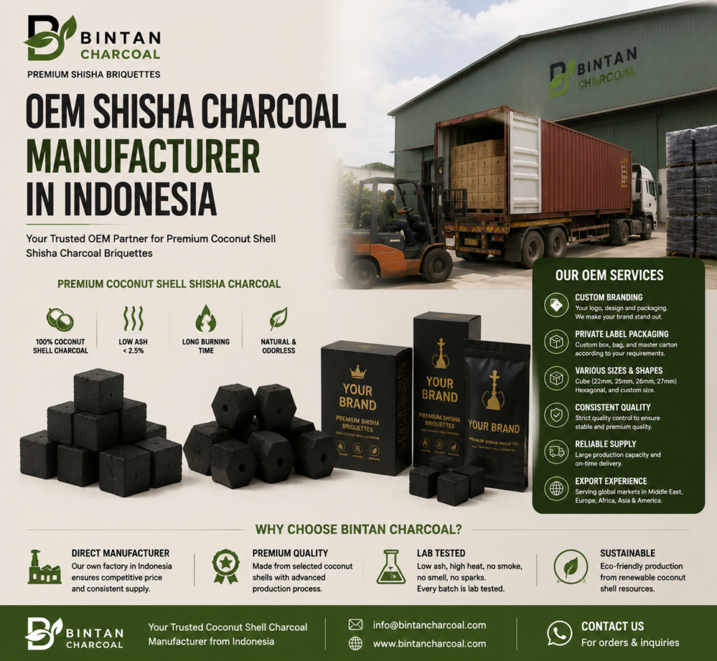 OEM Shisha Charcoal Manufacturer in Indonesia