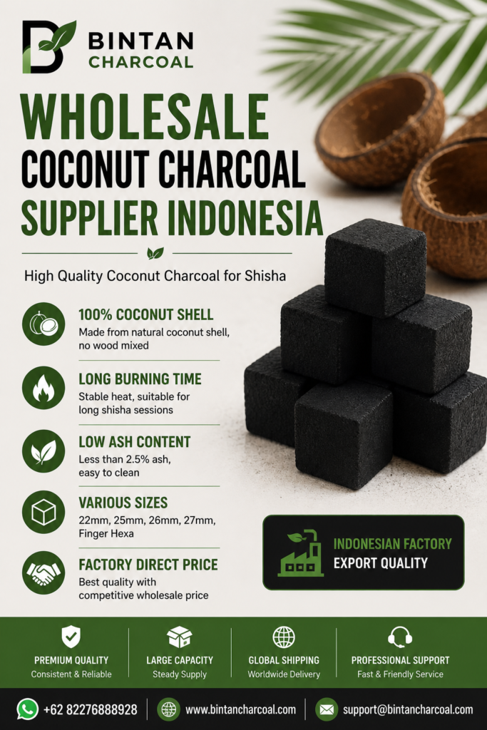 Wholesale Coconut Charcoal Supplier Indonesia | Bintan